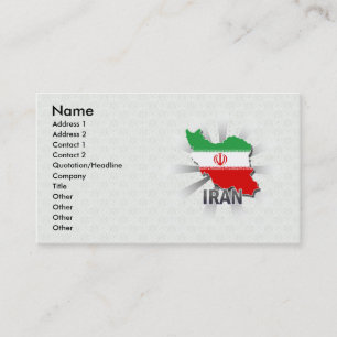 Iran flaggakarta 2,0 visitkort