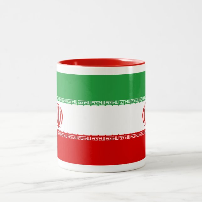 Iran flaggamugg Två-Tonad mugg (Center)