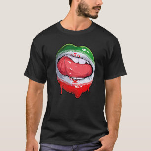 Iran Fläkt Flagga Mouth Octañan T Shirt