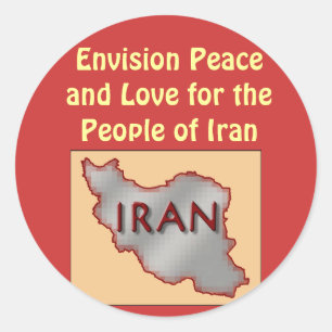 Iran fredklistermärkear runt klistermärke