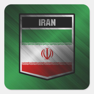 Iran Fyrkantigt Klistermärke