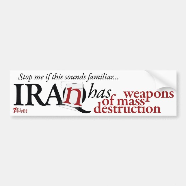 Iran har massförstörelsevapen bildekal (Framsidan)