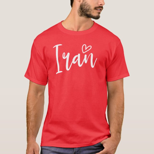 Iran Hjärta Kvinnors Kärlek Iran T Shirt (Framsida)