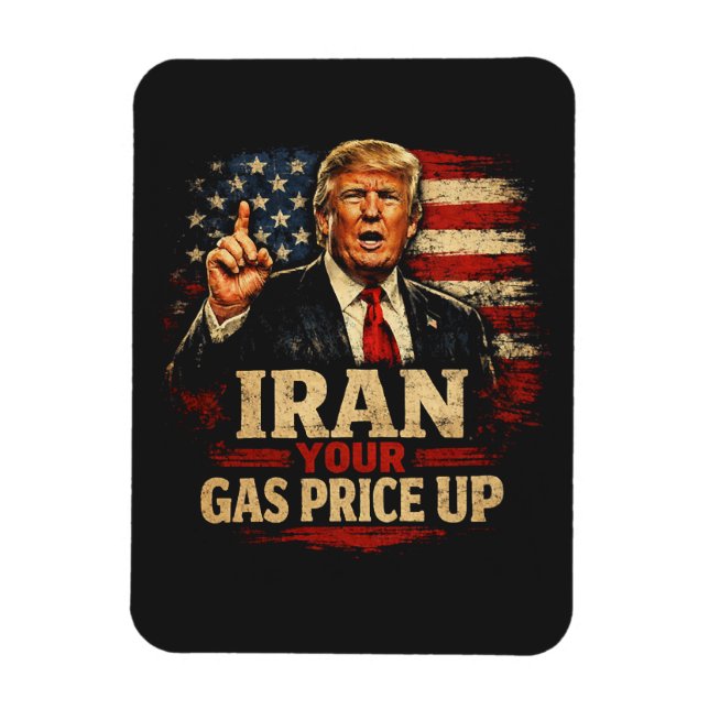 Iran Höj Din Bensinpris Magnet (Vertikal)