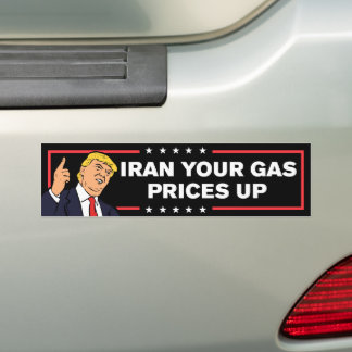 Iran Höj dina bensinpriser Anti-krig Anti-Trump st Bildekal