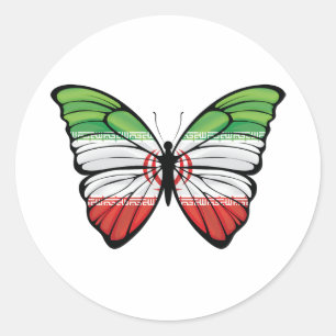 Iran Hypolimnas Butterfly Runt Klistermärke