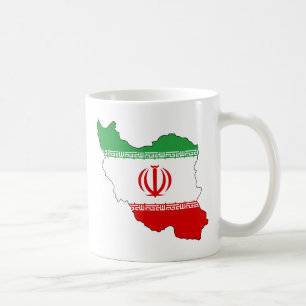 Iran IR, flagga, vapensköldجمهوریاسلام Kaffemugg