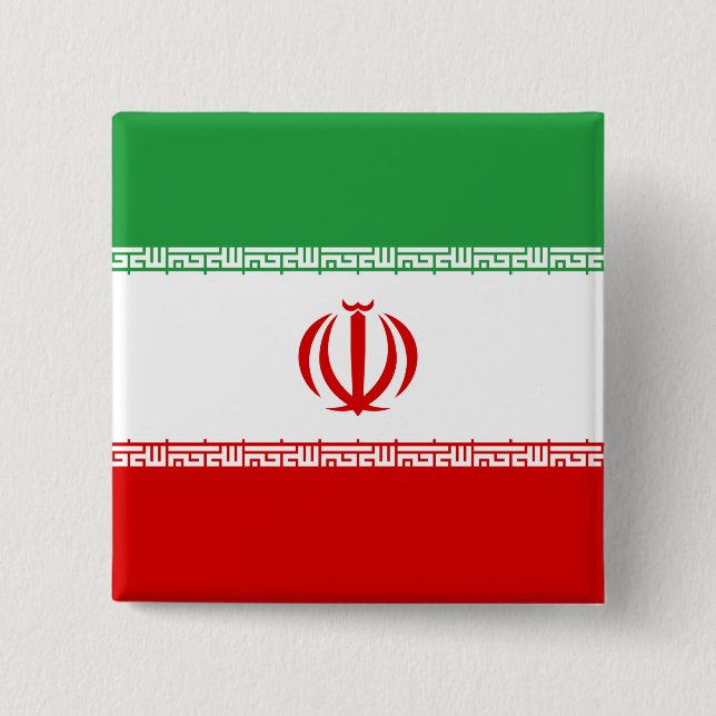 Iran (Iran) Flagga Knapp (Framsida)