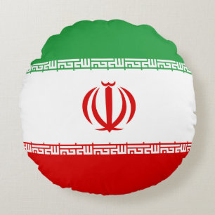Iran (Iran) Flagga Rund Kudde