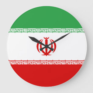Iran (Iran) Flagga Stor Klocka