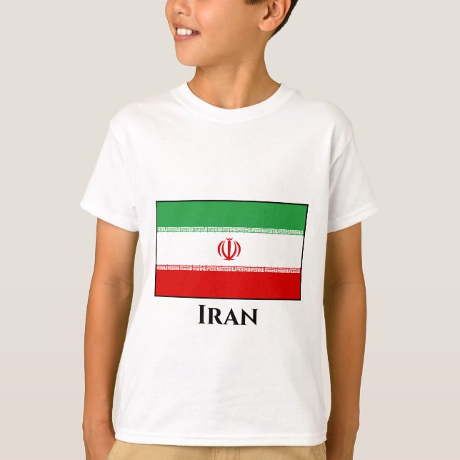 Iran (Iran) Flagga T Shirt (Framsida)