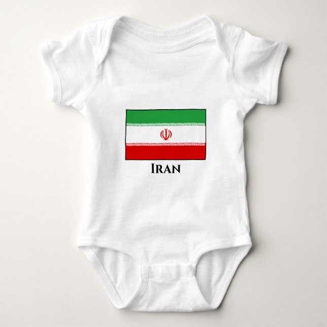 Iran (Iran) Flagga T Shirt (Framsida)