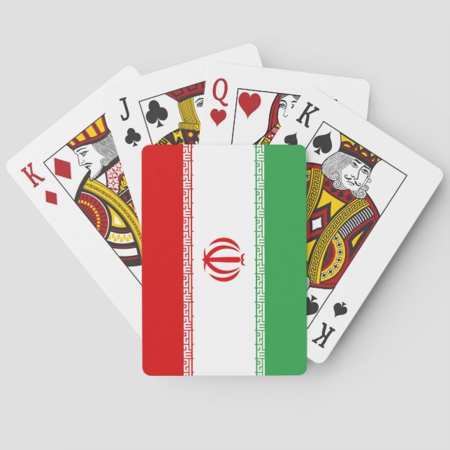 Iran (iranier) flagga casinokort (Baksidan)