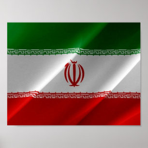 Iran - Irans flagga - Poster