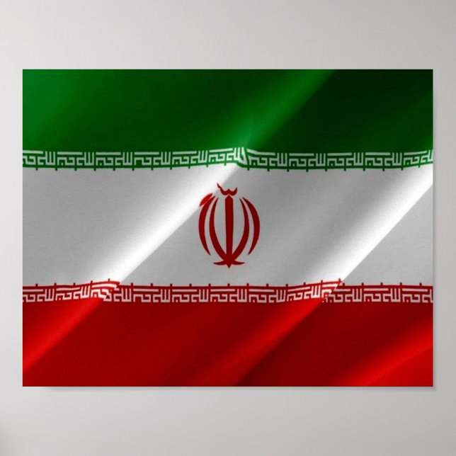 Iran - Irans flagga - Poster (Framsidan)