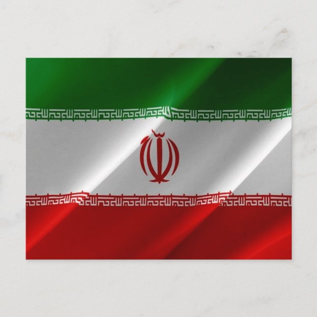 Iran - Irans flagga - Vykort (Framsida)