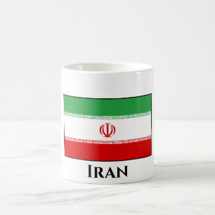 Iran (Iranska) Flagga Kaffemugg