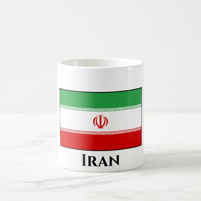 Iran (Iranska) Flagga Kaffemugg (Center)