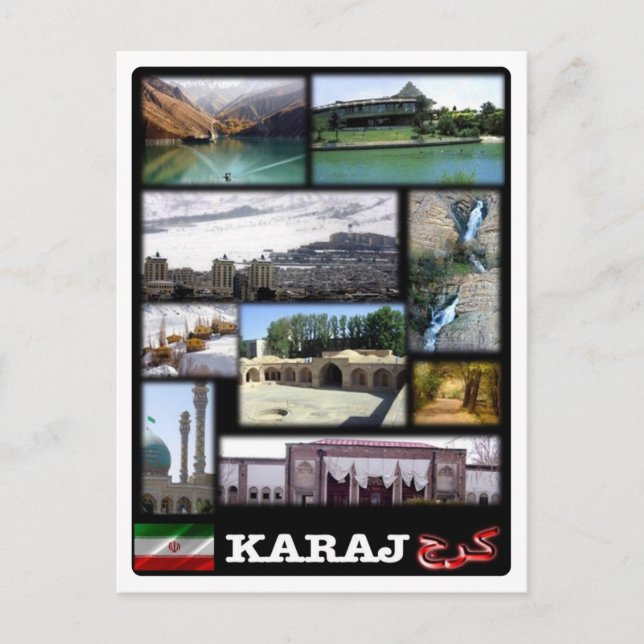 Iran - Karaj mosaik - Vykort (Framsida)