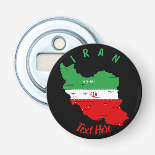 Iran Kart med flagga och emblem Flasköppnare