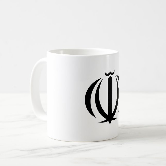 Iran land flagga symbol emblem vapen sköld kaffemugg (Framsida vänster)