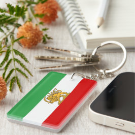 IRAN Lejon och Sol Flagga Akryl Nyckelring