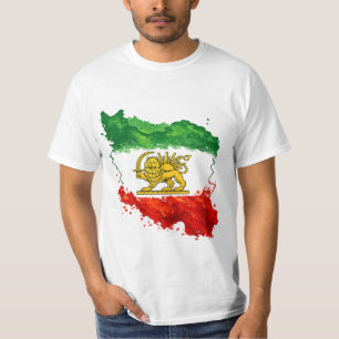 Iran Lejon & Sol T-Shirt Persiska Shir o Khorshi