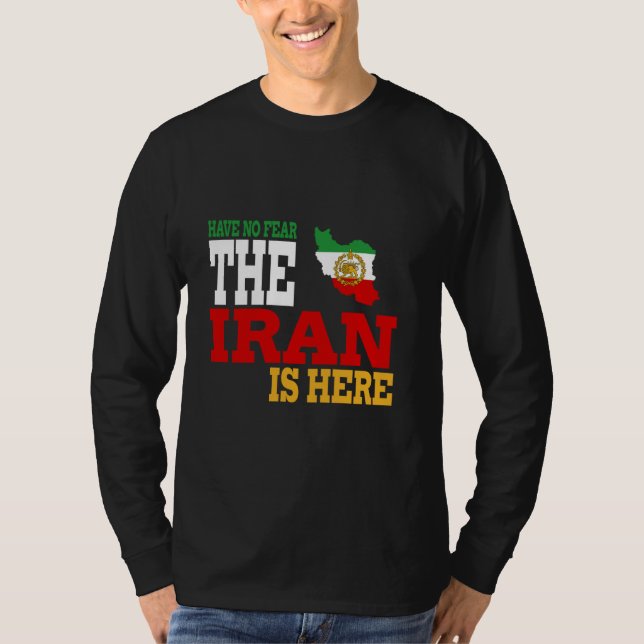 Iran Lejona Sol Flagga,Iran,Persiska,Iran karta,Fl T Shirt (Framsida)