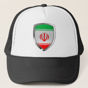 Iran Metallic Emblem Truckerkeps