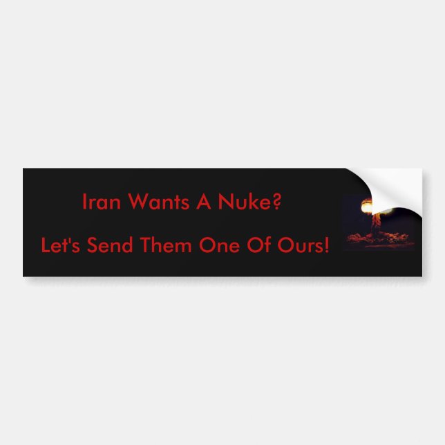 Iran önskar Nuke? Bildekal (Framsidan)
