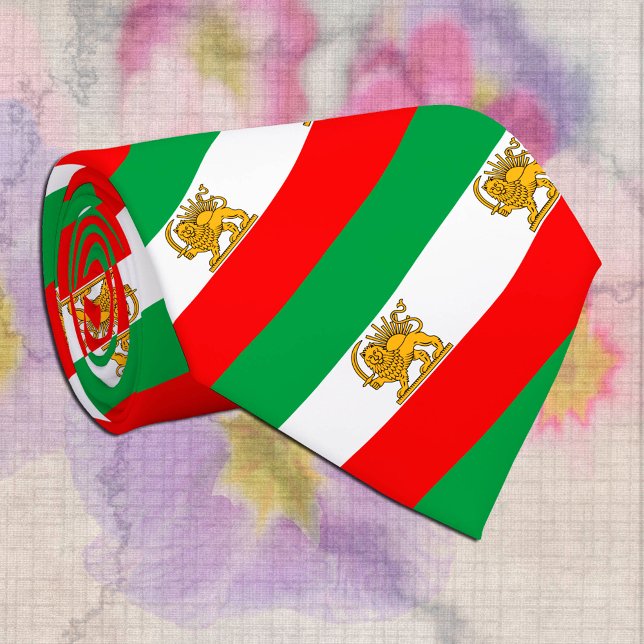 Iran, persiska flagga med Lejon, Shah of Iran Rand Slips (Skapare uppladdad)