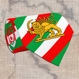 Iran, persiska flagga med Lejon, Shah of Iran Slips
