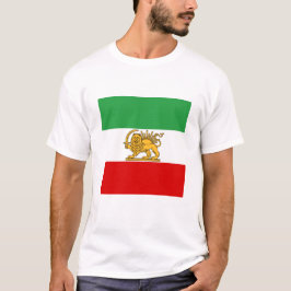 Iran, persiska flagga med Lejon, Shah of Iran T Shirt