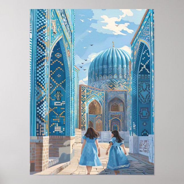 Iran Print Iran Illustration Tehran Poster Tehran  (Framsidan)