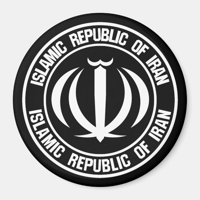 Iran Round Emblem Magnet (Framsidan)