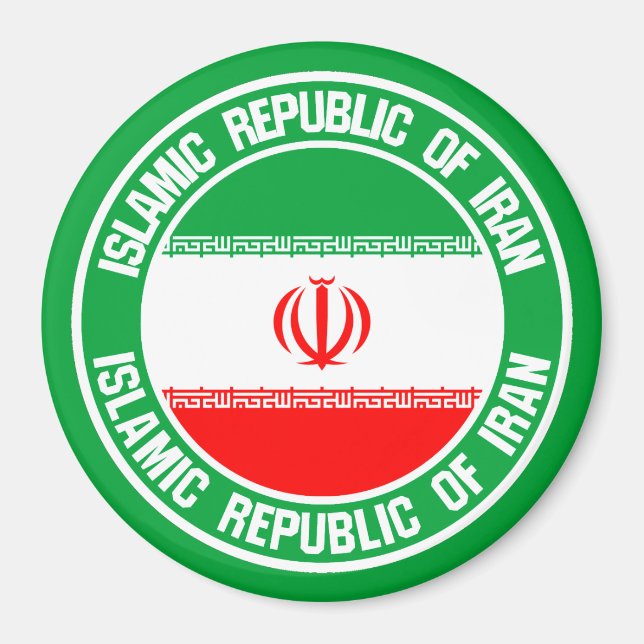 Iran Round Emblem Magnet (Framsidan)