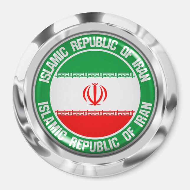 Iran Round Emblem Magnet (Framsidan)