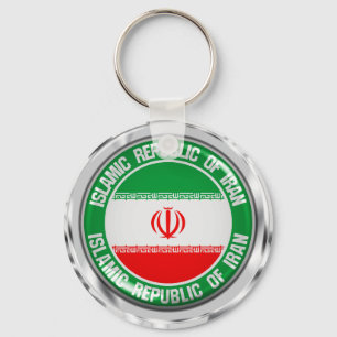 Iran Round Emblem Nyckelring