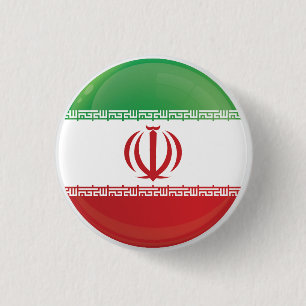 Iran Round Icon Flagga Knapp