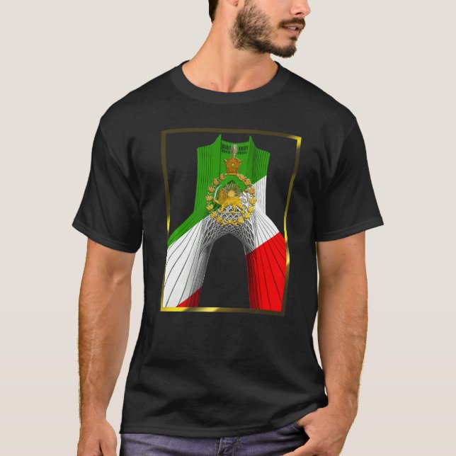 Iran Shahyad Tower AKA Azadi Tower with Pahlavi su T Shirt (Framsida)