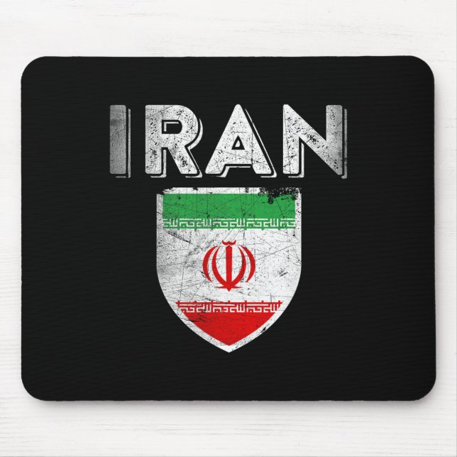 Iran Tee iransk tröja persisk flagg shirt fotboll  Musmatta (Framsidan)