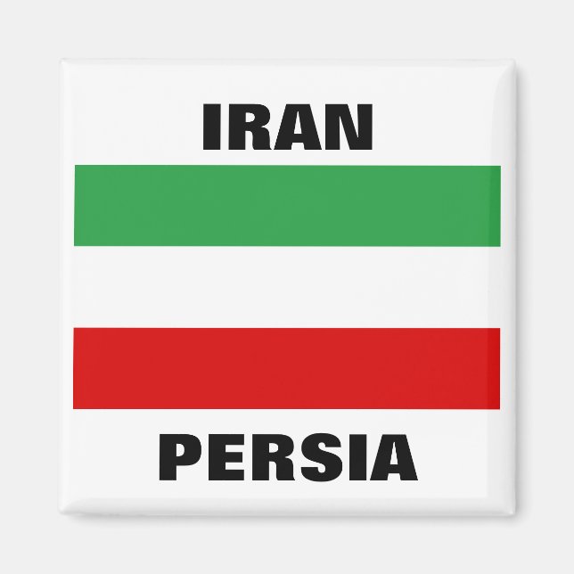 Iran Tricolor "IRAN" & "PERSIA" Magnet (Framsidan)