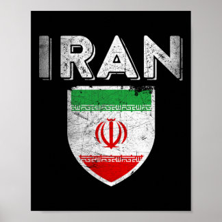 Iran Tröja Iransk Jersey Persiska Flagga Tröja Fot Poster