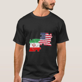 Iran USA flagga Amerikanska iranier T Shirt