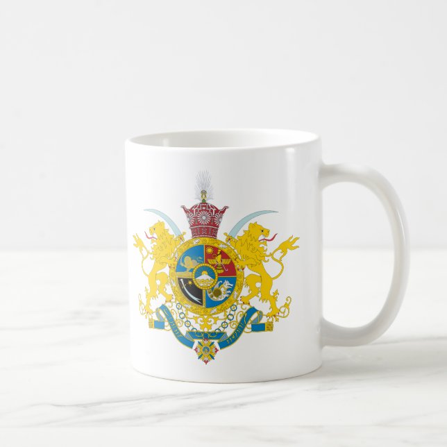 Iran vapensköld (Pahlavi dynasti 1925-1979) Kaffemugg (Höger)