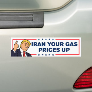 Iran Your Gas Prices Up Anti-War Anti-Trump Bildekal