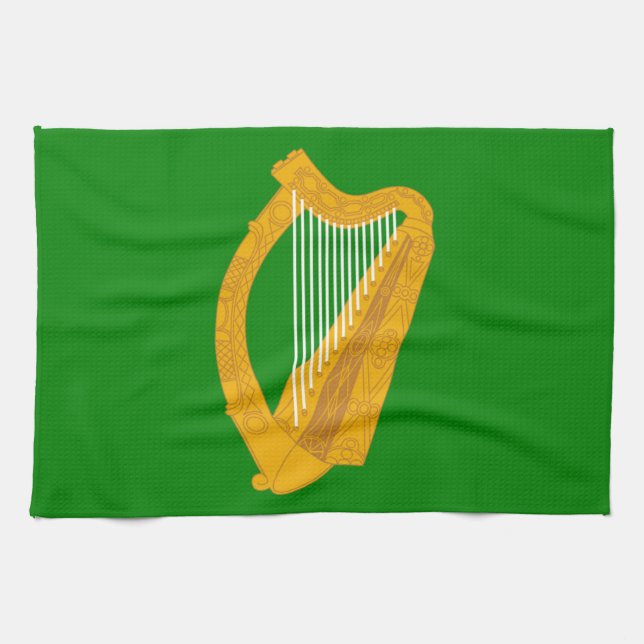 Irand grönt hart flagga irish kökshandduk (Horisontell)