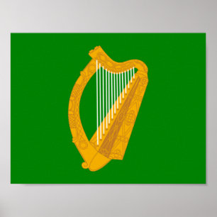 Irand grönt hart flagga irish poster