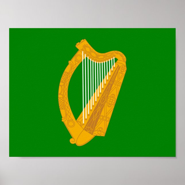 Irand grönt hart flagga irish poster (Framsidan)