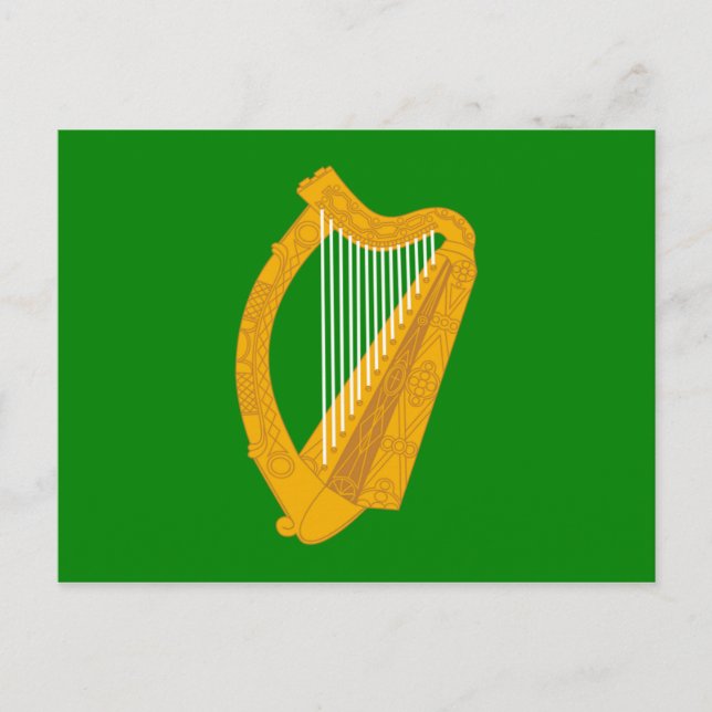 Irand grönt hart flagga irish vykort (Framsida)